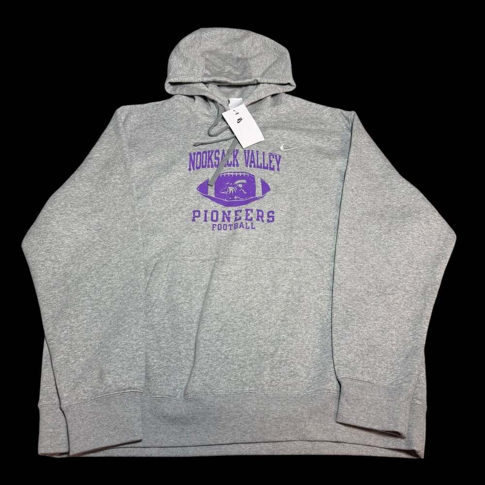 Nike Nooksack Valley Pioneers Football Hoodie Size XL Grey